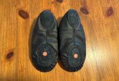 Zapatillas de ballet negras talla 28 – elásticas cruzadas y suela partida
