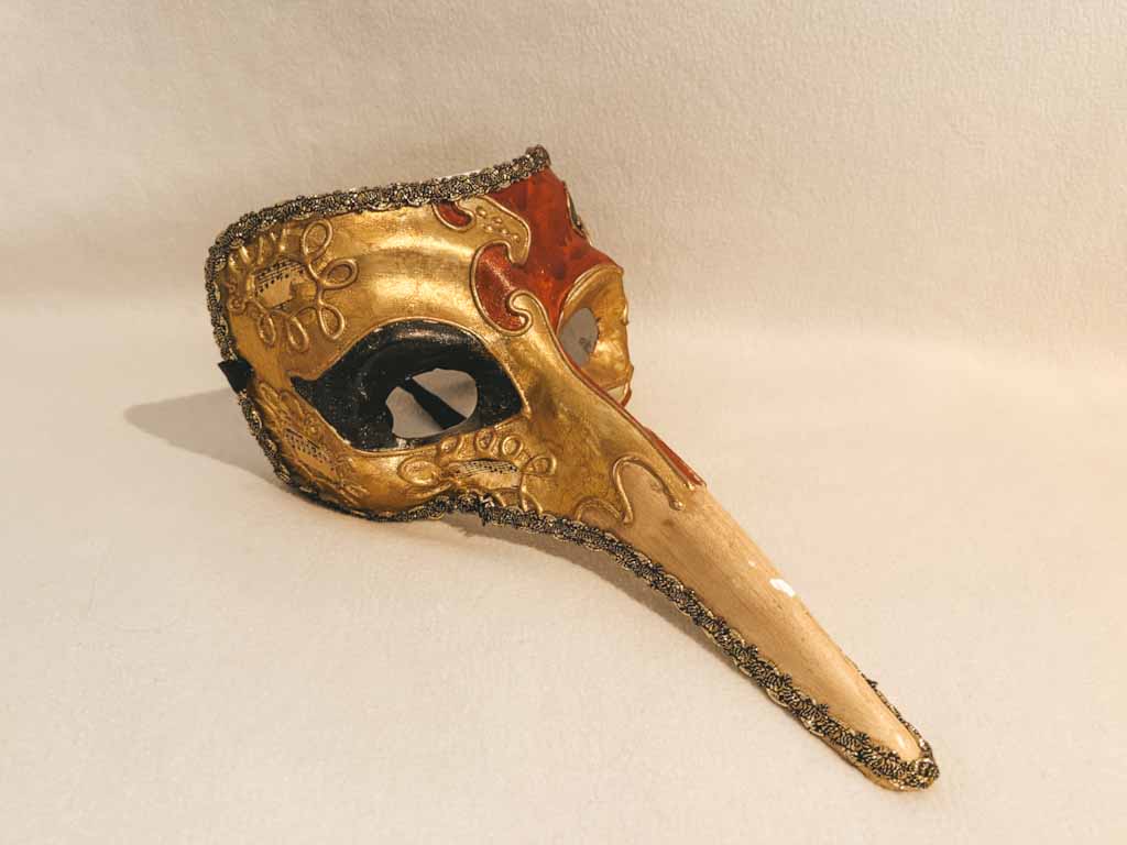 Máscara veneciana original con pico largo | Hecha a mano en Venecia