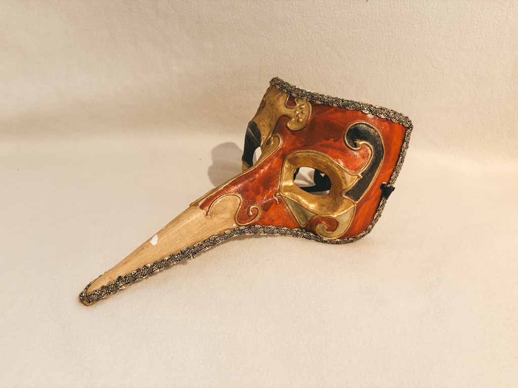 Máscara veneciana original con pico largo | Hecha a mano en Venecia