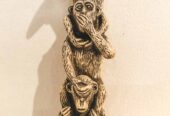 Escultura decorativa de los tres monos sabios | No ver, no oír, no hablar