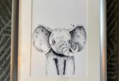 Set de 4 cuadros infantiles de animales — Estilo nórdico
